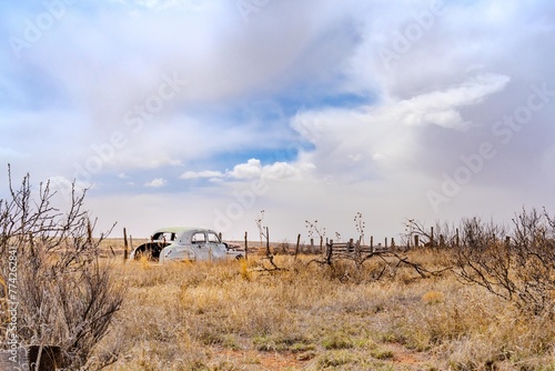 old car In a field