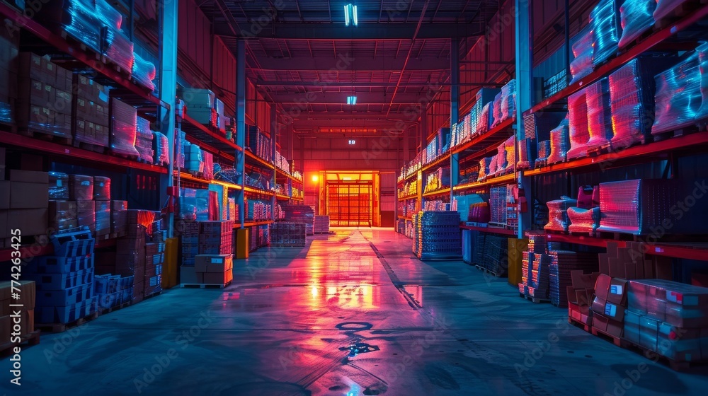AI agents help manage a warehouse by predicting demand and optimizing product placement for efficiency in access and delivery.