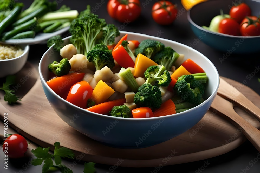 steamed vegetables in a bowl