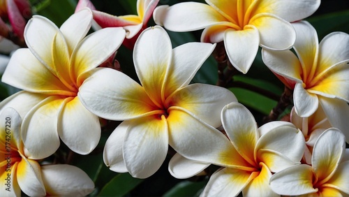 frangipani plumeria flowers © Riaz