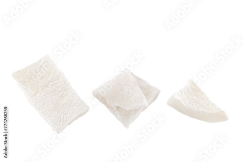 Wallpaper Mural Fresh coconut chips isolated on white background. Close-up Torontodigital.ca