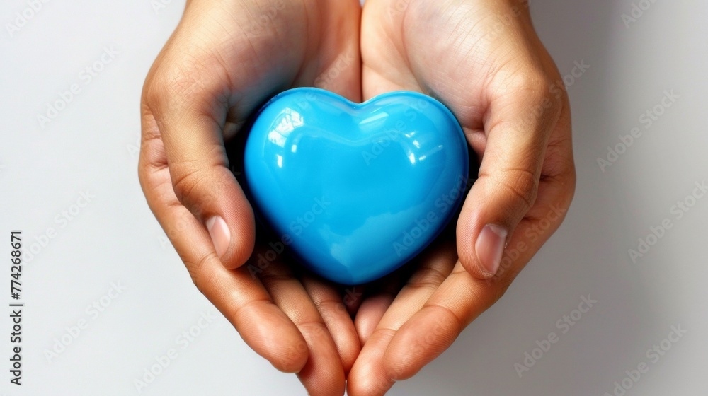 Obraz premium 3D heart model in hands