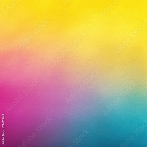 Cyan Magenta Yellow gradient background barely noticeable thin grainy noise texture  minimalistic design pattern backdrop