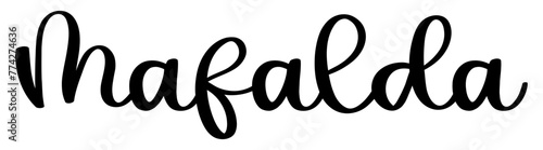 Mafalda - black color - name written - ideal for websites,, presentations, greetings, banners, cards,, t-shirt, sweatshirt, prints, cricut, silhouette, sublimation