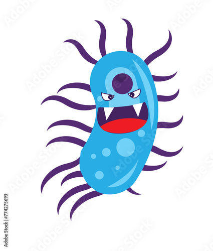 Virus vector illustration. Biological virus types. Icons
