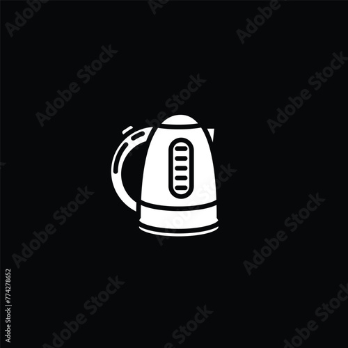 Original vector illustration. A contour icon.  An element of household appliances for making tea. Kitchen electric kettle. A design element. © artmarsa