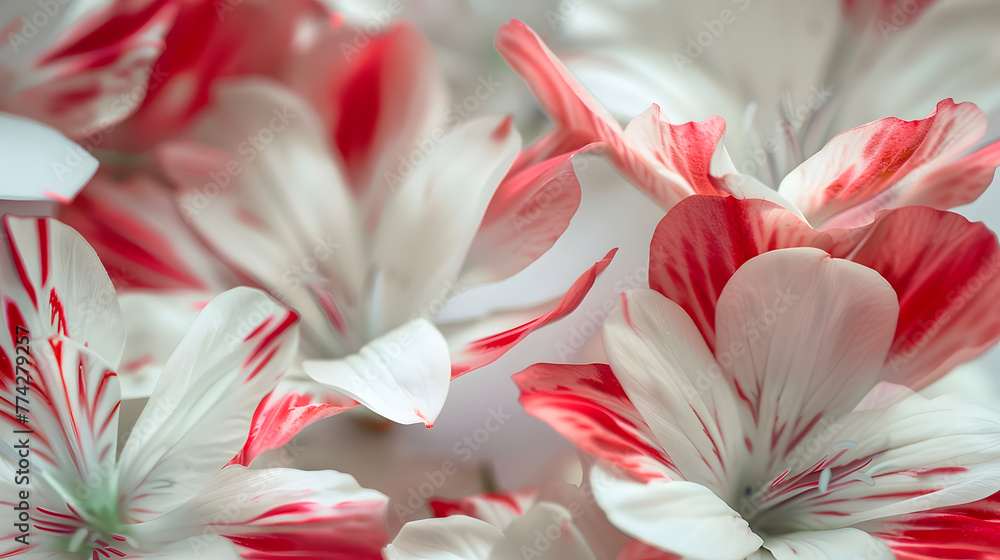 Exquisite Porcelain Bouquet: A Stunning Arrangement of Red and White Flowers Enhancing a Graceful Ambience
