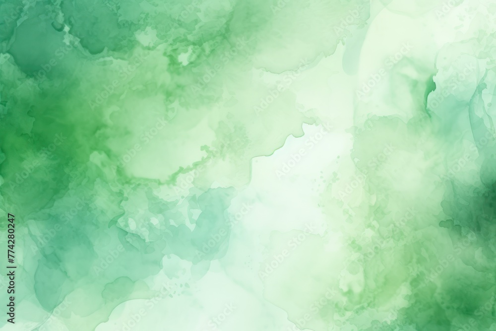 Green abstract watercolor stain background pattern 