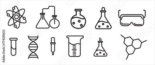 Test tube vector illustration set. Glass test tube laboratory objects for experiment	