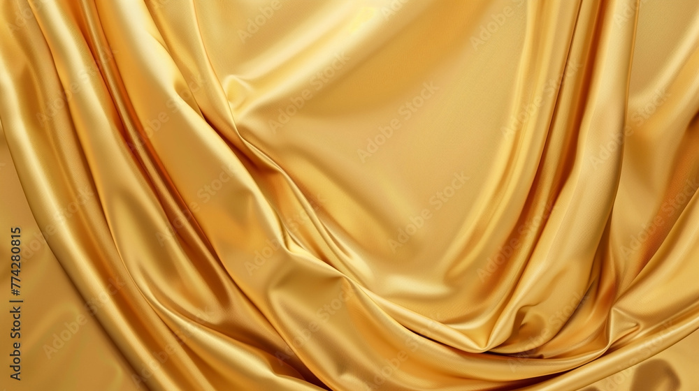 Gold satin or silk wavy abstract background with blank space for text. Gold satin or silk wavy abstract background with blank space for text.