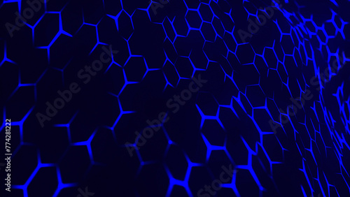 Futuristic hexagon background. Abstract technology background. Technology concept. Abstract 3d illustration.