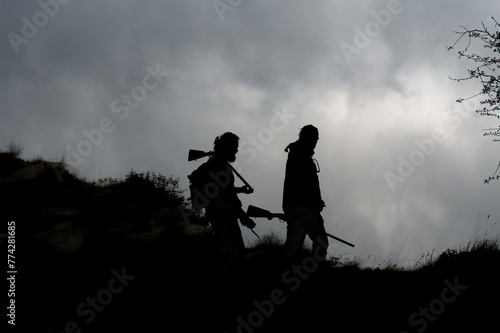 hunters and fog