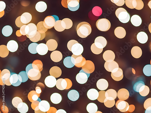 Abstract  background with blurred gold bokeh lights for a festive design
