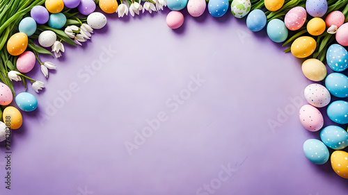 Easter Egg Border Frame background