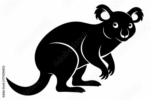 Animal koala silhouette black vector illustration  © Ishraq