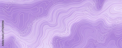 Lavender topographic line contour map seamless pattern background with copy space 