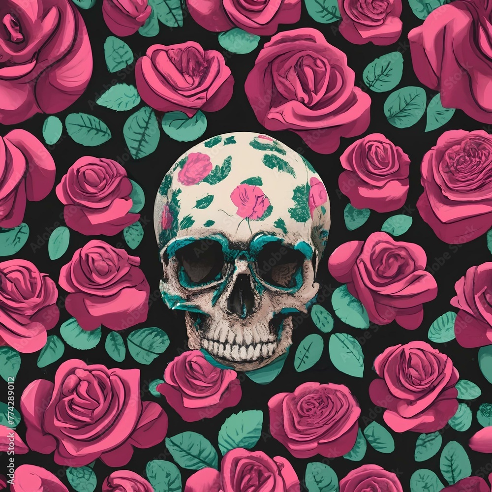 The Skull In Roses The Skull In Roses