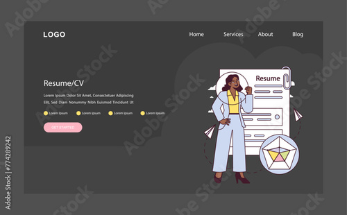 Resume Crafting. Vector illustration.