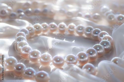 Elegant luxury pearl necklace, perfect for a jewelry shop.