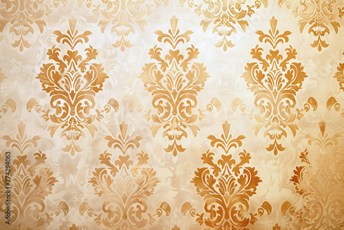 Vintage wallpaper with floral ornament