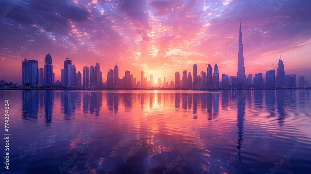 City Skylines: Photograph iconic city skylines during sunrise or sunset for dramatic effect