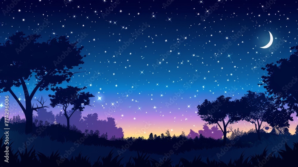 starry sky in night time, idea for background wallpaper