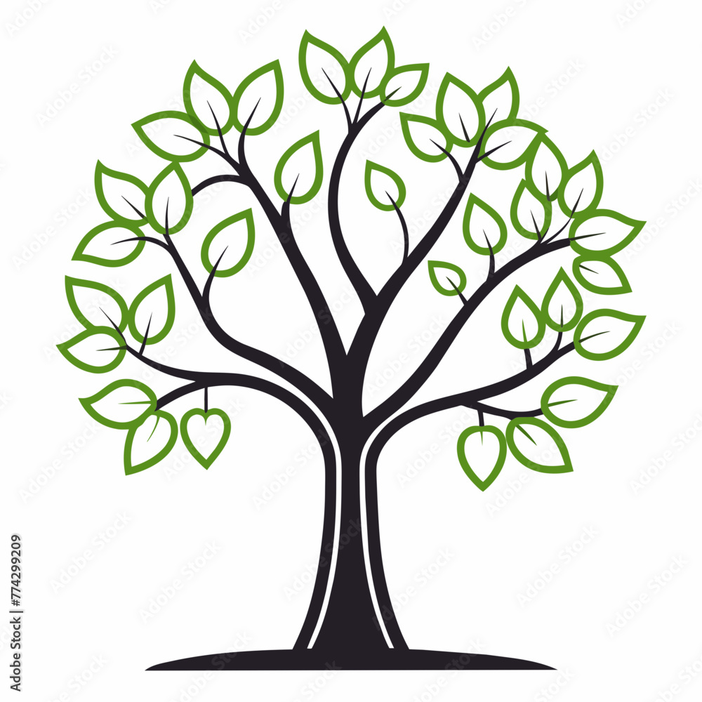 Obraz premium minimalist simple logo tshirt landscape ai victor silhouette graphic elemant design illustration image