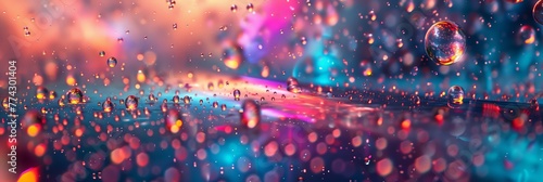 colorful rain droplets background 