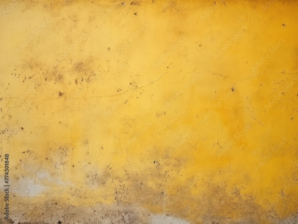 Mustard barely noticeable color on grunge texture cement background pattern with copy space 