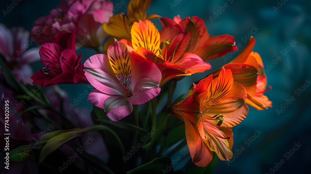 Kaleidoscope of Blooming Delight: An Abstract Artistic Portrayal of Floral Exuberance Kaleidoscope of Blooming Delight: An Abstract Artistic Portrayal of Floral Exuberance