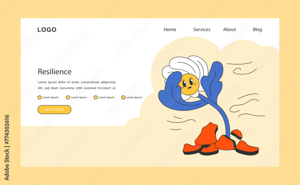 Emotional resilience web banner or landing page. Emotion balance Emotional resilience web banner or landing page. Emotion balance