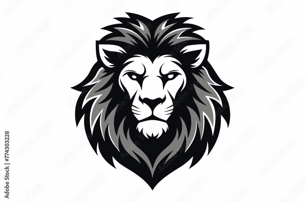 lion head logo icon silhouette
