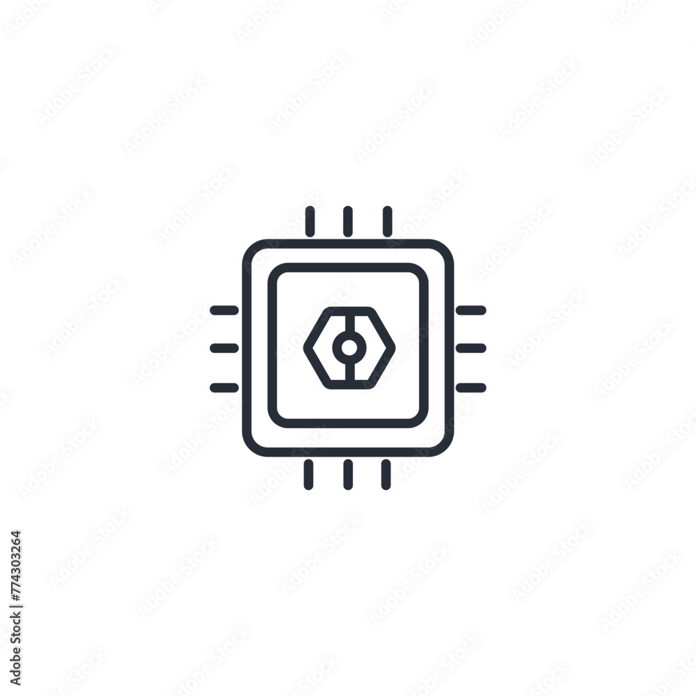 cpu icon. vector.Editable stroke.linear style sign for use web design,logo.Symbol illustration. cpu icon. vector.Editable stroke.linear style sign for use web design,logo.Symbol illustration.