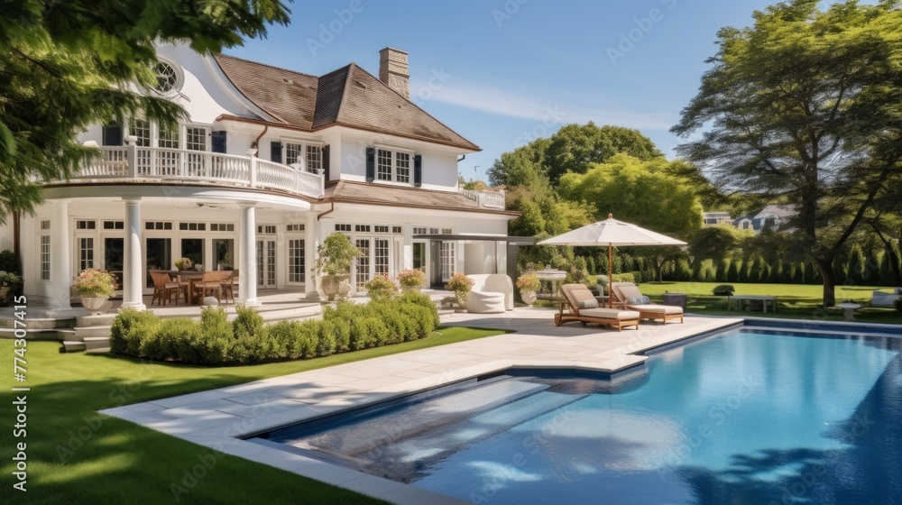 Mediterranean inspired villa with a sprawling garden and a private beach access in the exclusive Hamptons, New York Mediterranean inspired villa with a sprawling garden and a private beach access in the exclusive Hamptons, New York