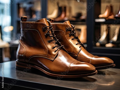 YOUNG MAN BROWN LUXUXRY BOOT for sale in luxury modern shop boutique IN 