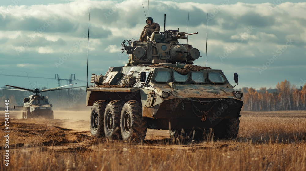 Tank with Reactive Armor and Crew Tank with Reactive Armor and Crew