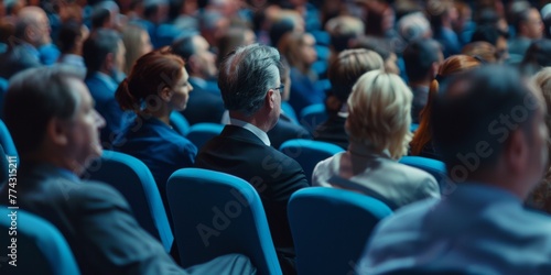 crowds of people in the auditorium Generative AI