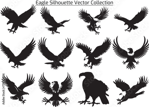 Eagle silhouette vector