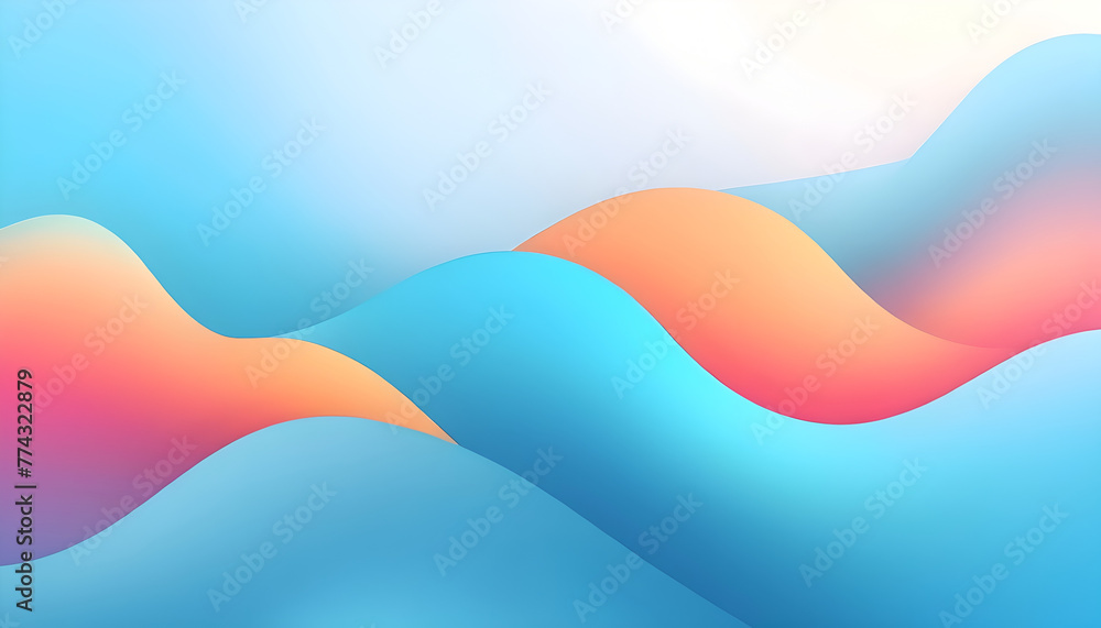 Fototapeta premium colorful abstract background art pattern beautiful light blue gradient clean simple motion graphic backdrop template