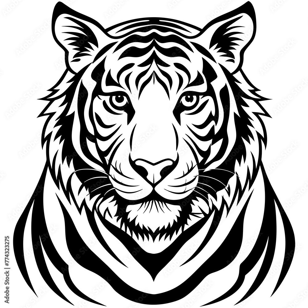 tiger silhouette vector illustration svg file tiger silhouette vector illustration svg file