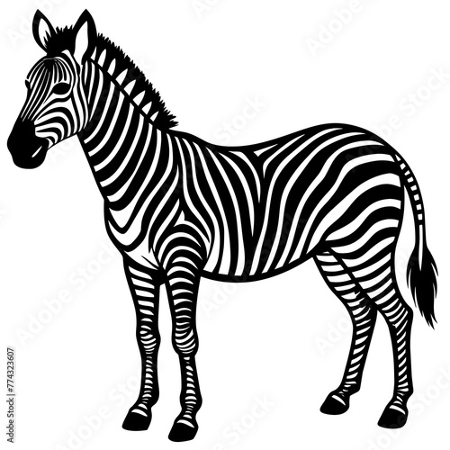 zebra silhouette vector illustration svg file