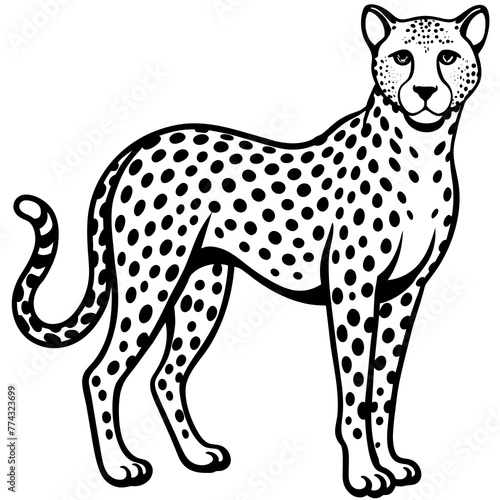 cheetah silhouette vector illustration svg file