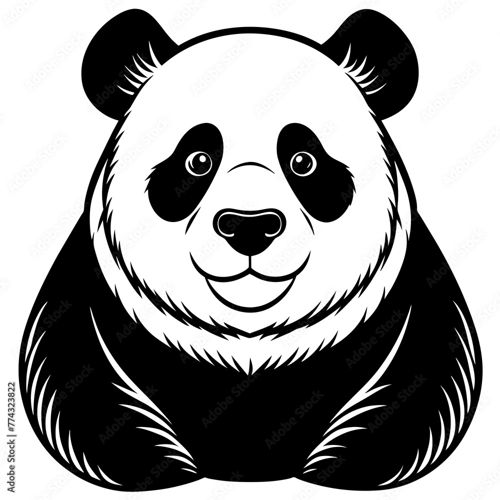 panda silhouette vector illustration svg file panda silhouette vector illustration svg file