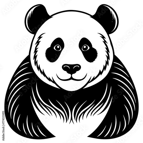 panda silhouette vector illustration svg file