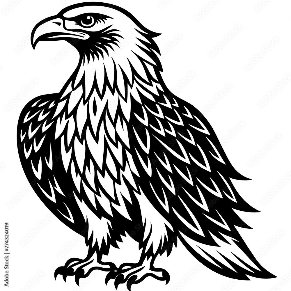 eagle silhouette vector illustration svg file