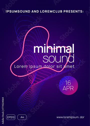 Music Event. Fest Trance Element. Soundwave Disco Invitation. Blue Edm Set. Festival Invite. Dance Design. Green Party Poster. Violet Music Event