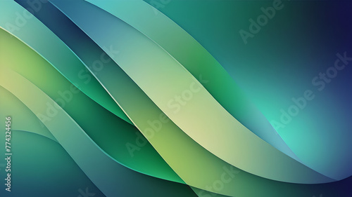 Abstract background blue green gradient with panels background © Antonina