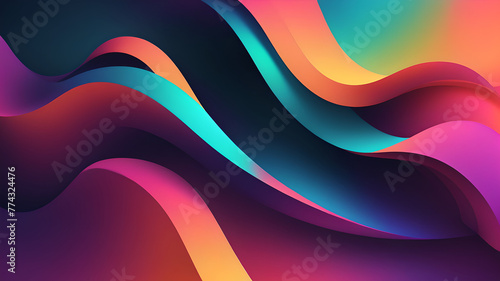 Abstract background with dynamic effect. Creative design poster with vibrant gradients. Vector Illustration for advertising, marketing, presentation. Mobile screen © Antonina