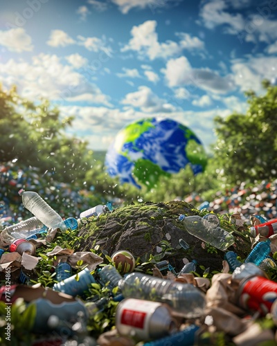 Earth in trash