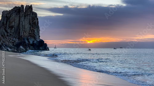 Cabo San Lucas Mexico Beach at Sunrise photo